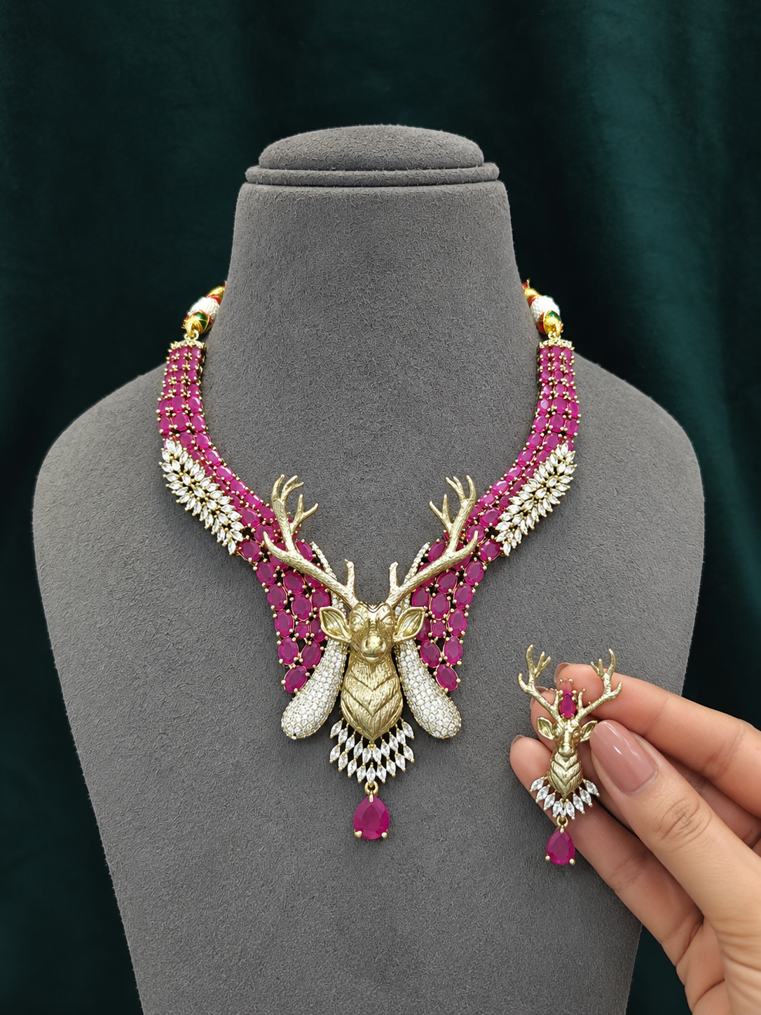 Barasingha Statement Necklace Set