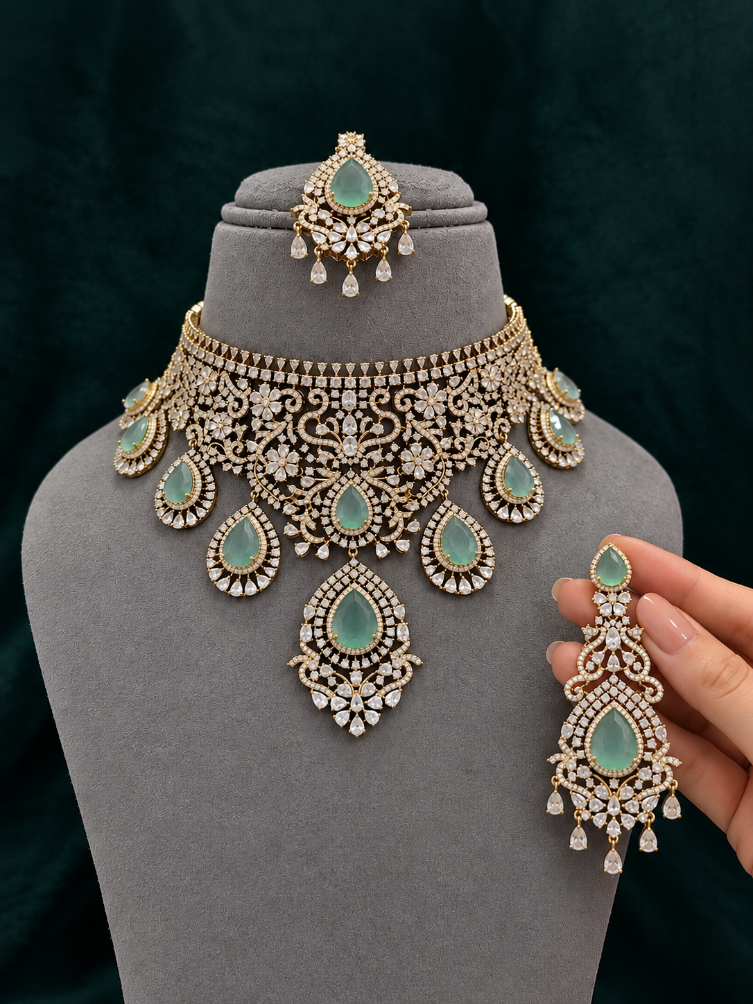 Gulnaar Blush Choker Set