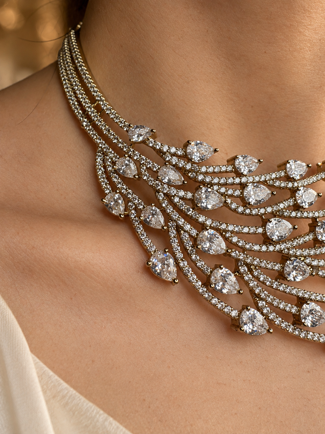 Leher AD Necklace Set