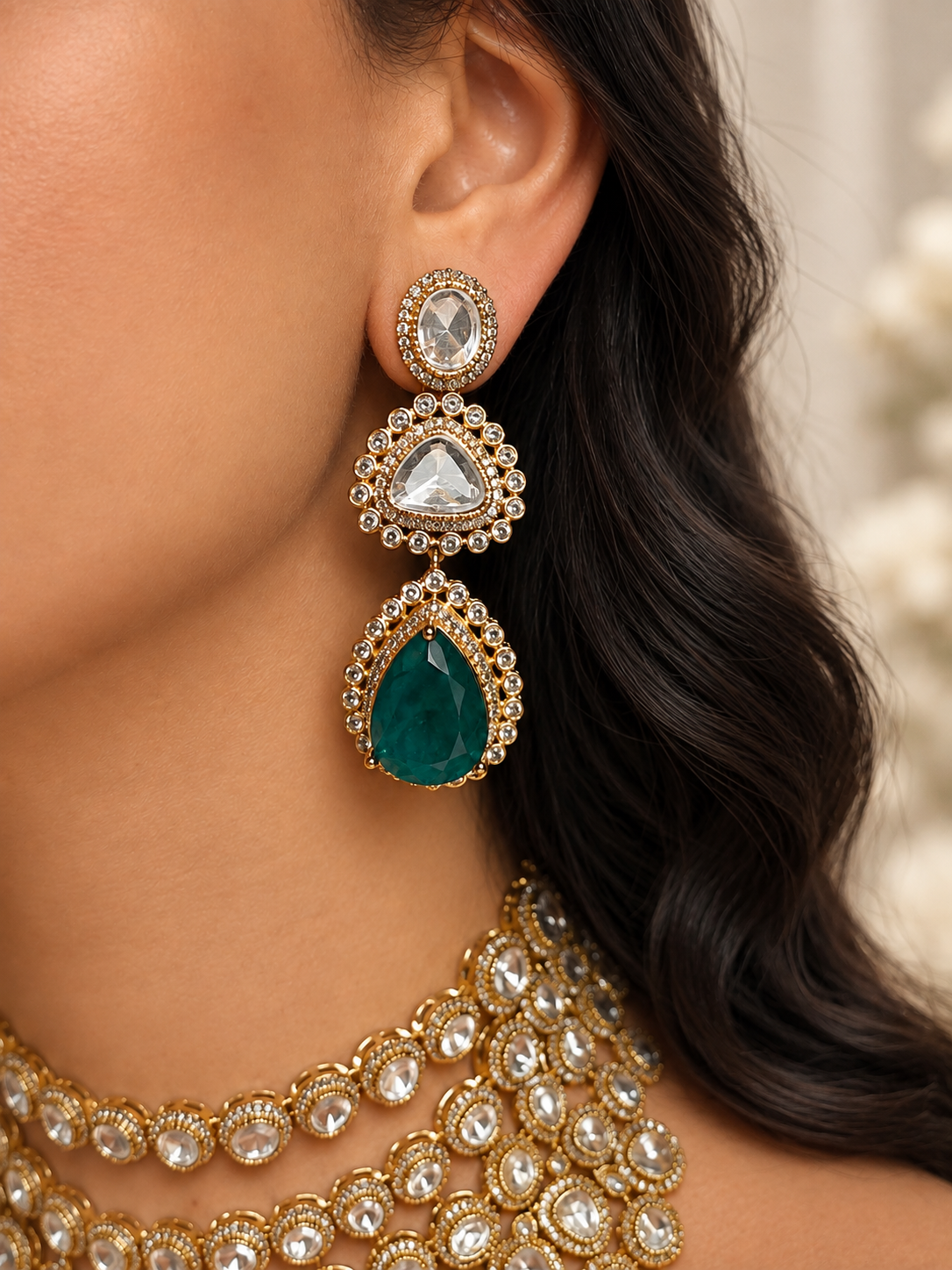 Ratnavali Six-Layer Polki Necklace