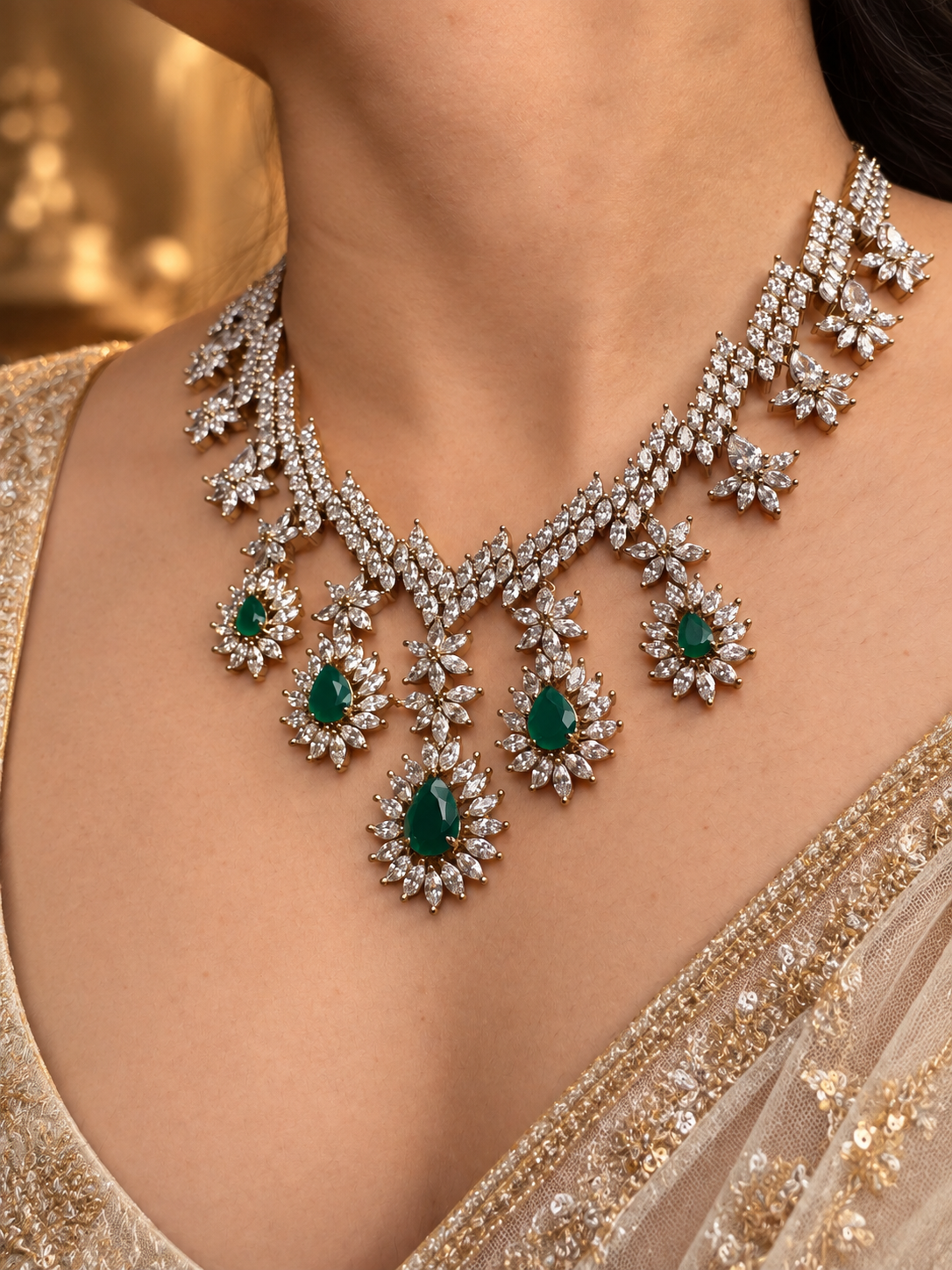 Aarini AD Necklace Set