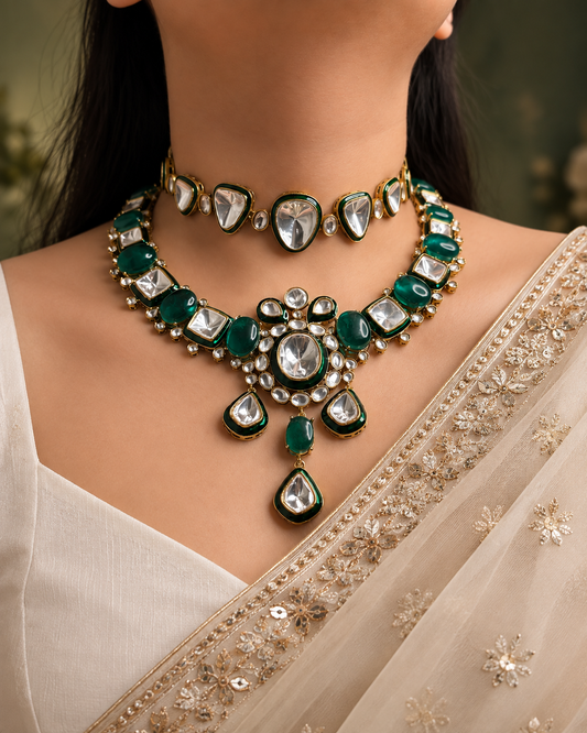 Tarangini Polki layered Necklace set