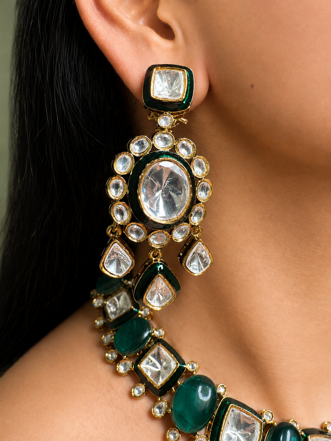 Ratnangi Polki Necklace Set