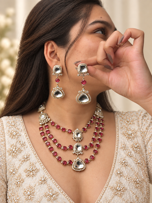 Priyasi Polki Necklace Set