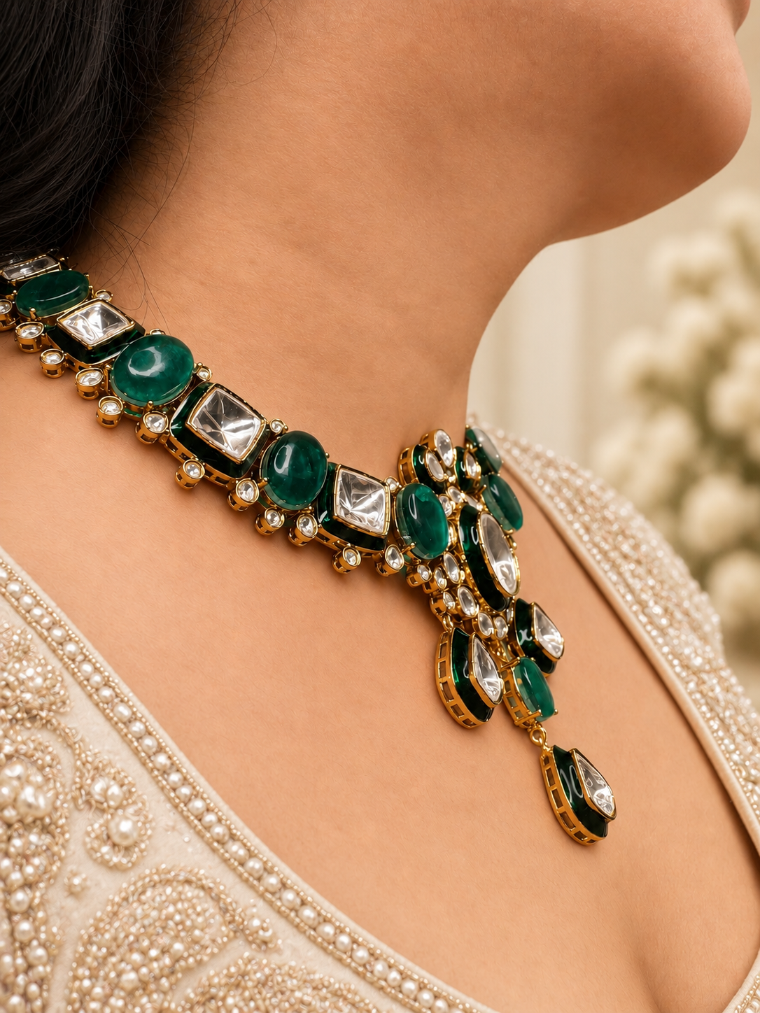 Ratnangi Polki Necklace Set