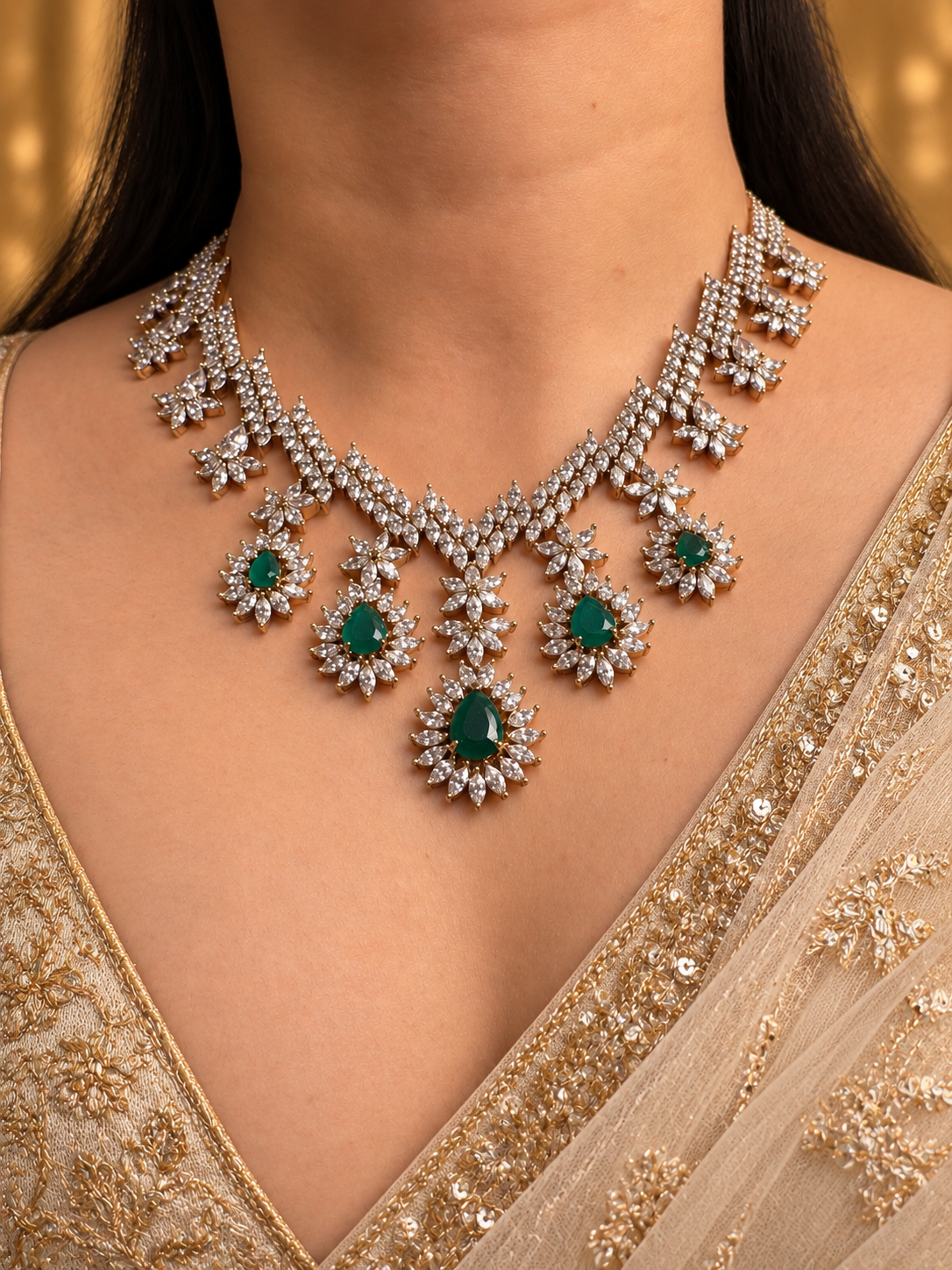 Aarini AD Necklace Set