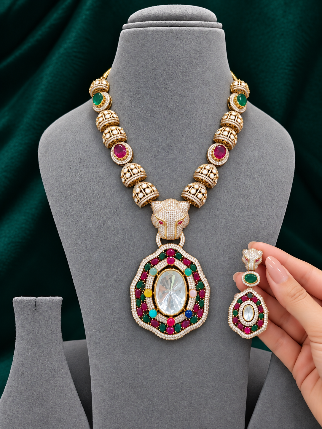The Zariya Panther Necklace Set