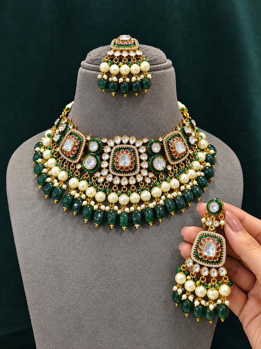 Rajvi Bridal Kundan Choker Set