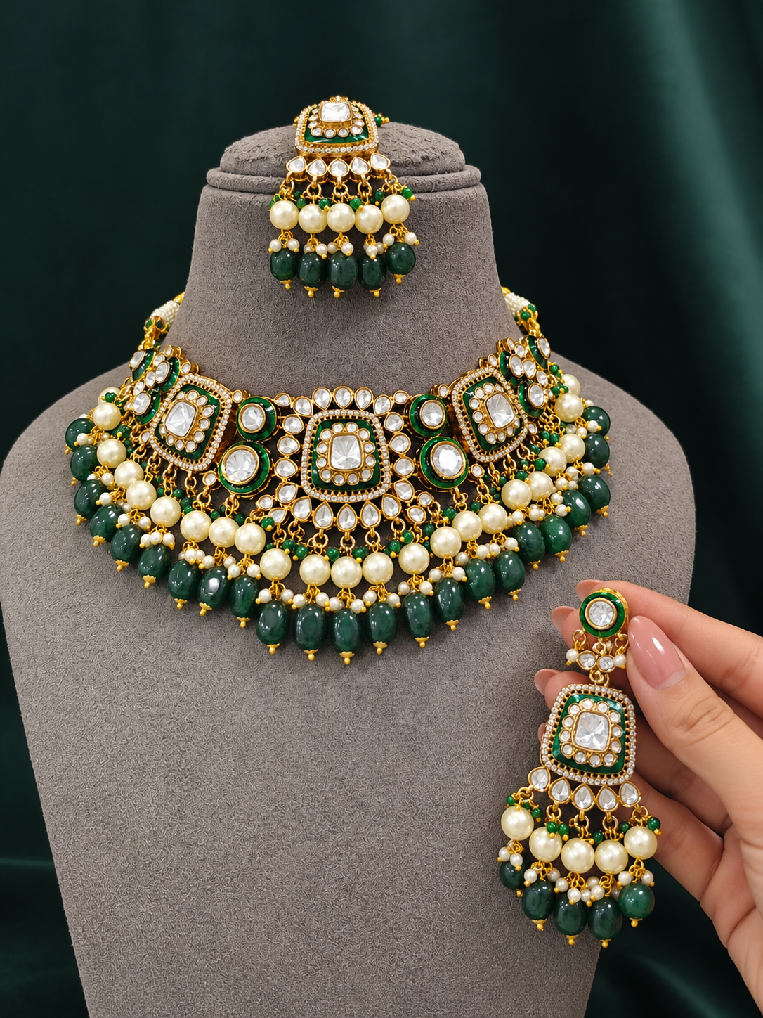 Rajvi Bridal Kundan Choker Set