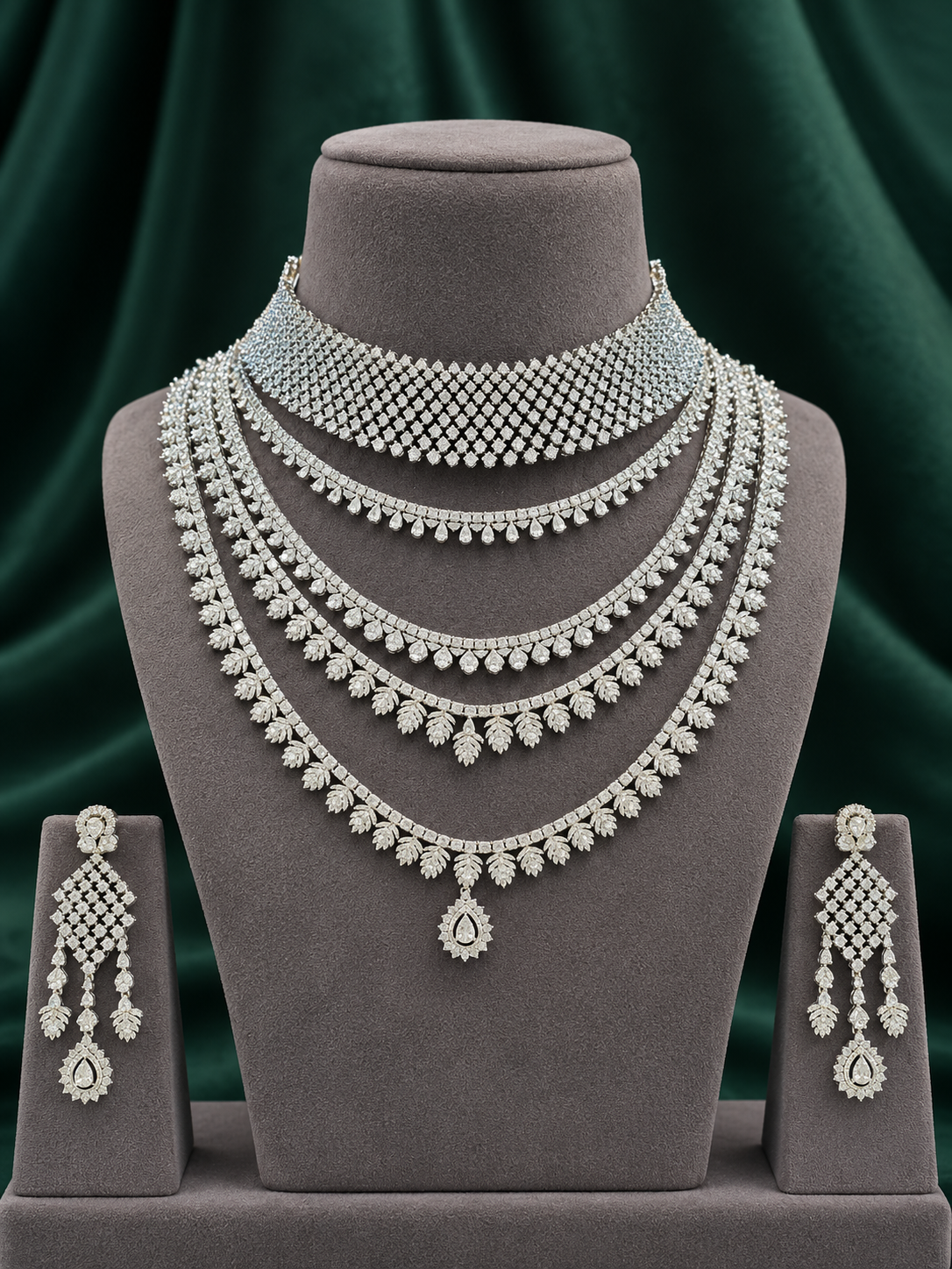 Aurelia Layered AD Necklace Set