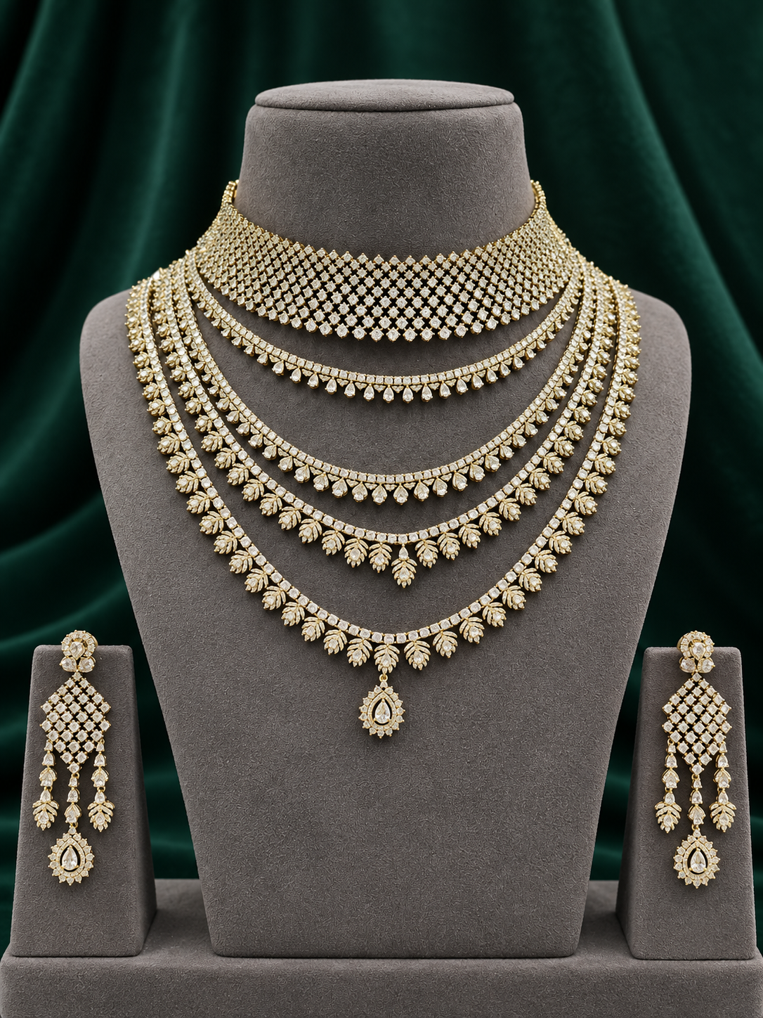 Aurelia Layered AD Necklace Set