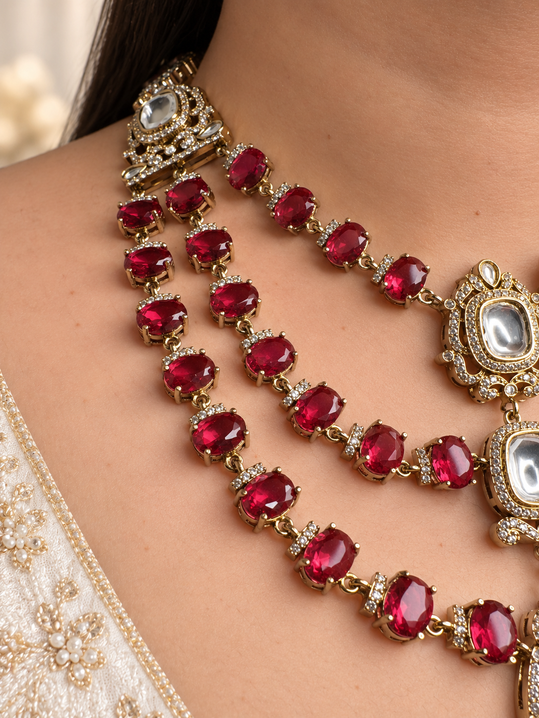 Priyasi Polki Necklace Set