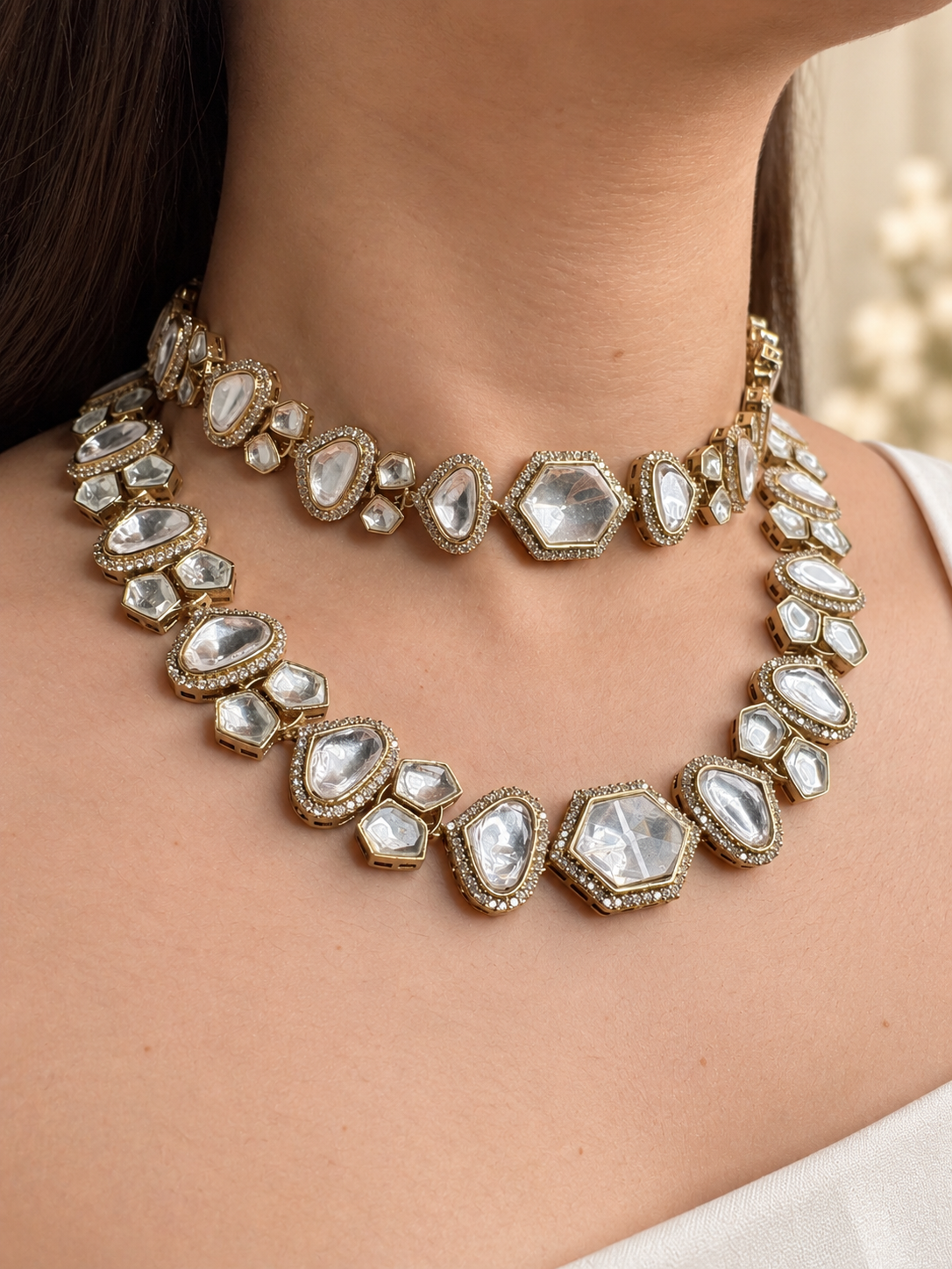 Nora Polki Necklace Set