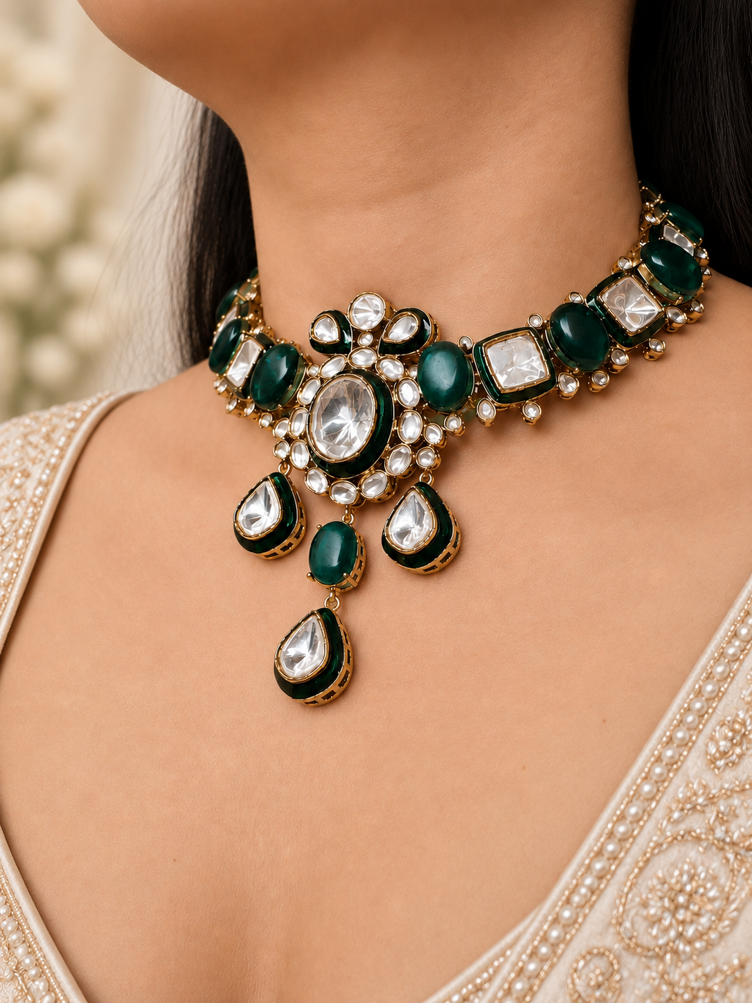 Ratnangi Polki Necklace Set
