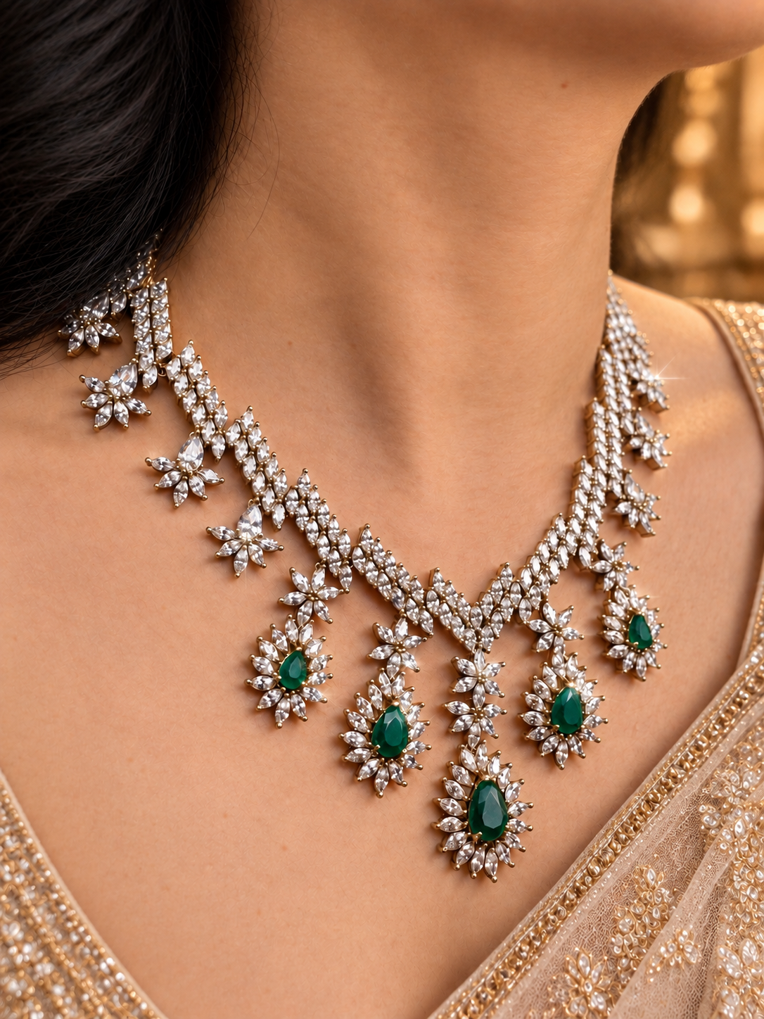 Aarini AD Necklace Set