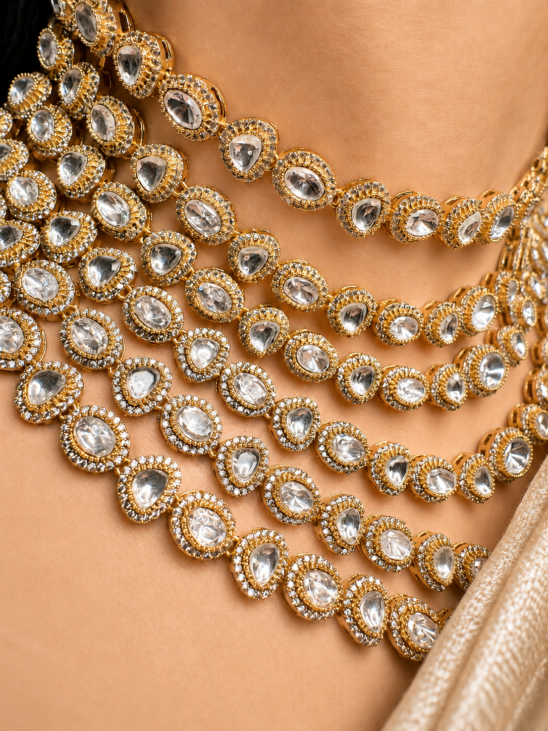 Ratnavali Six-Layer Polki Necklace