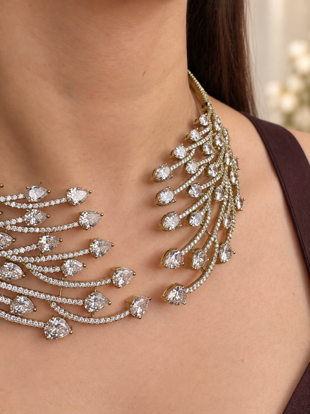 Leher AD Necklace Set
