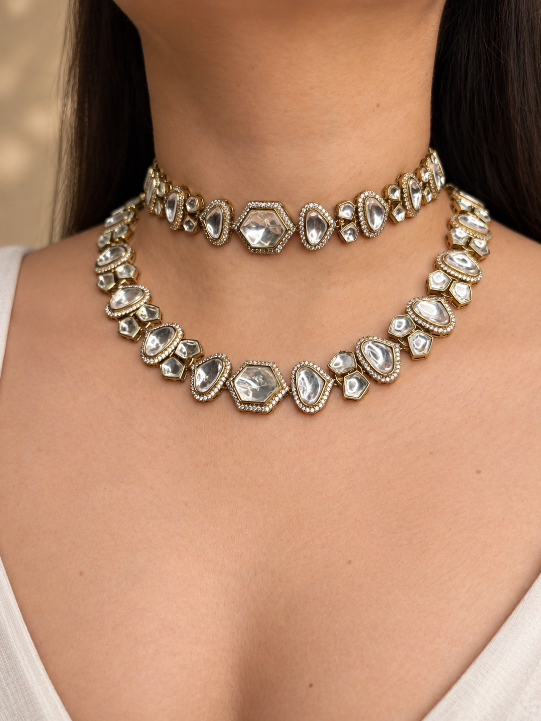 Nora Polki Necklace Set